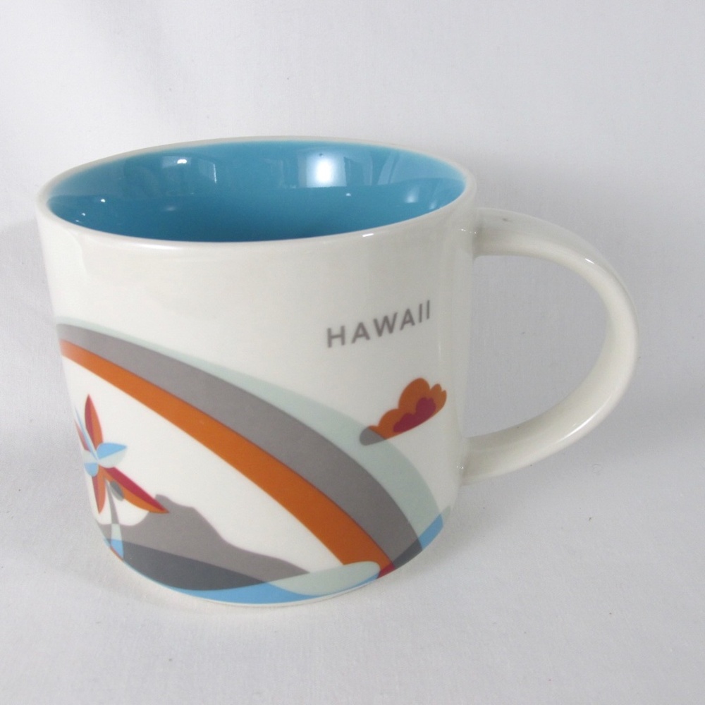 Starbucks Coffee Mug Hawaii You Are Here Collection Series 2016 Rainbow 14oz